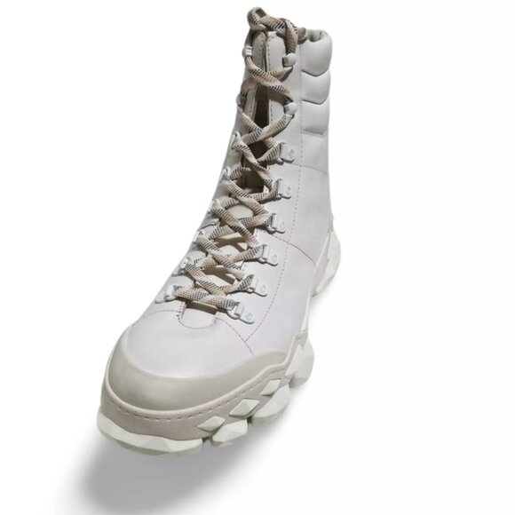 Jimmy Choo Diamond x Hike/F White Leather Hiking Combat Boots (0457) main image 7